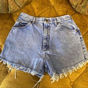 LEE SUBTLE ACID WASH HIGH WAISTED DENIM SHORTS
